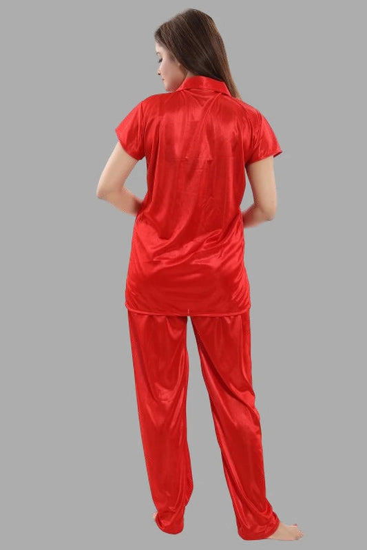 Comfortable Nightwear for Women Short Sleeve Shirt and Pant - Night Dress For Women.